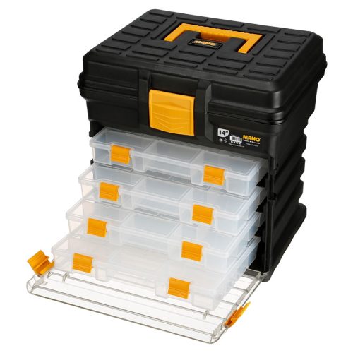 Mano szerszámosláda, 4 tárolódobozzal