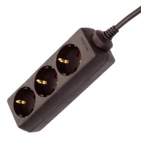 Gao asztali elosztó, 3 aljzattal, 1,4 m, barna