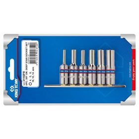   King Tony torx hosszú dugókulcsfej készlet 3/8"; 6 részes