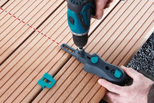 Wolfcraft fa teraszburkolat fúrósablon