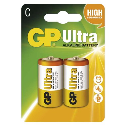 GP ultra alkáli baby elem 2db-os csomag 1,5V