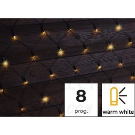   LED karácsonyi fényháló, programozható, kül/bel. 220LED 5+3x1,5m