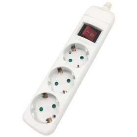   Entac kapcsolós elosztó, 3 aljzattal, vezeték nélkül, szerelhető