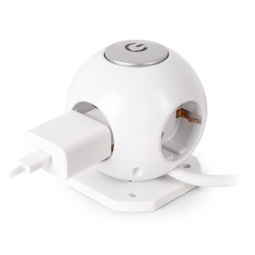 Entac gömb elosztó 4 foglalattal, kapcsoló 1,5m