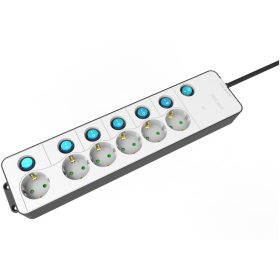 Entac elosztó 6-os 7 kapcsoló 1,5m-es 3x1,5mm