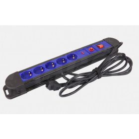   Tracon elosztó, hosszabbító 5 aljzat, kapcsolós 3m túlfesz, túláram védelem