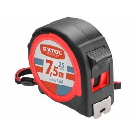Extol Premium mérőszalag, 2 stoppos, 7,5 m×25 mm
