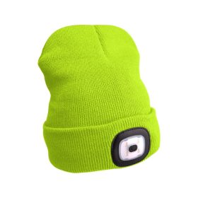   Extol Craft kötött sapka, sárga, kivehető homloklámpával