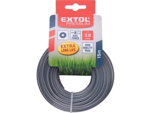 Extol fűnyíró damil, 3,0 mm, kör keresztmetszetű, 15 m