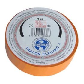 Tracon szigetelő szalag 18mm×20m narancs