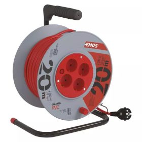 Emos dobos hosszabbító, kábeldob 20m 3x1mm2