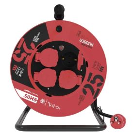 Emos kábeldob, dobos hosszabbító 25m gumikábellel IP44