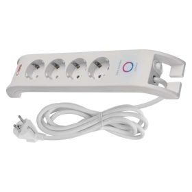   Emos elosztó hosszabbító 4 dugalj kapcsolós túlfesz. véd. 2m 3x1,5mm2 fehér