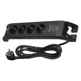   Emos elosztó hosszabbító 4 dugalj kapcsolós túlfesz. véd. 2m 3x1,5mm2 fekete