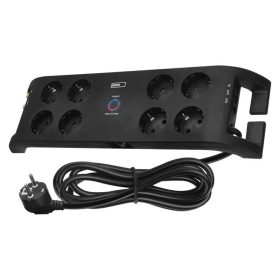   Emos elosztó hosszabbító 8 dugalj kapcsolós túlfesz. véd. 3m 3x1,5mm2 fekete