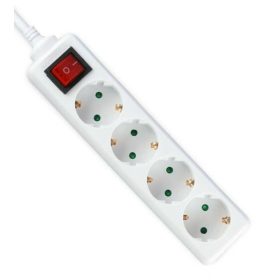 Elosztó, hosszabbító 4-es, kapcsolós 3m-es 3x1,5mm