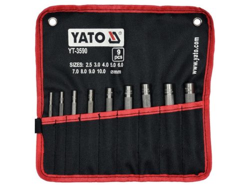 Yato bőrlyukasztó készlet, 2,5-10 mm, 9 darabos