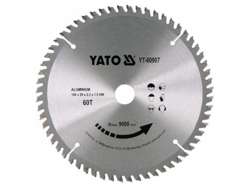 Yato fűrésztárcsa alumíniumhoz 180 x 20 / T 60