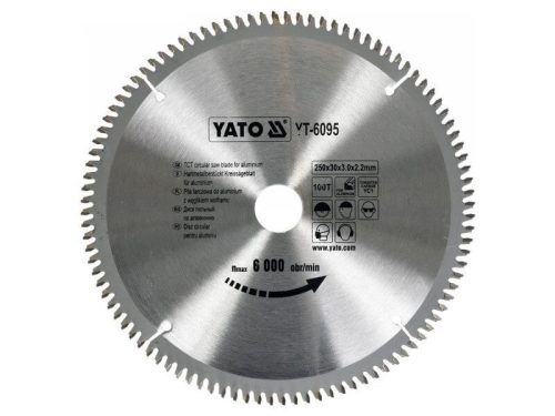 Yato fűrésztárcsa alumíniumhoz 250 x 30 mm / T100 