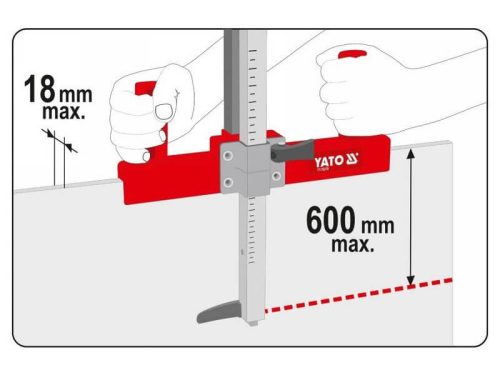 Yato gipszkarton vágó, mérőléces, 600 mm