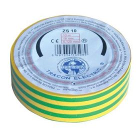 Tracon szigetelő szalag 18mm×20m zöld-sárga